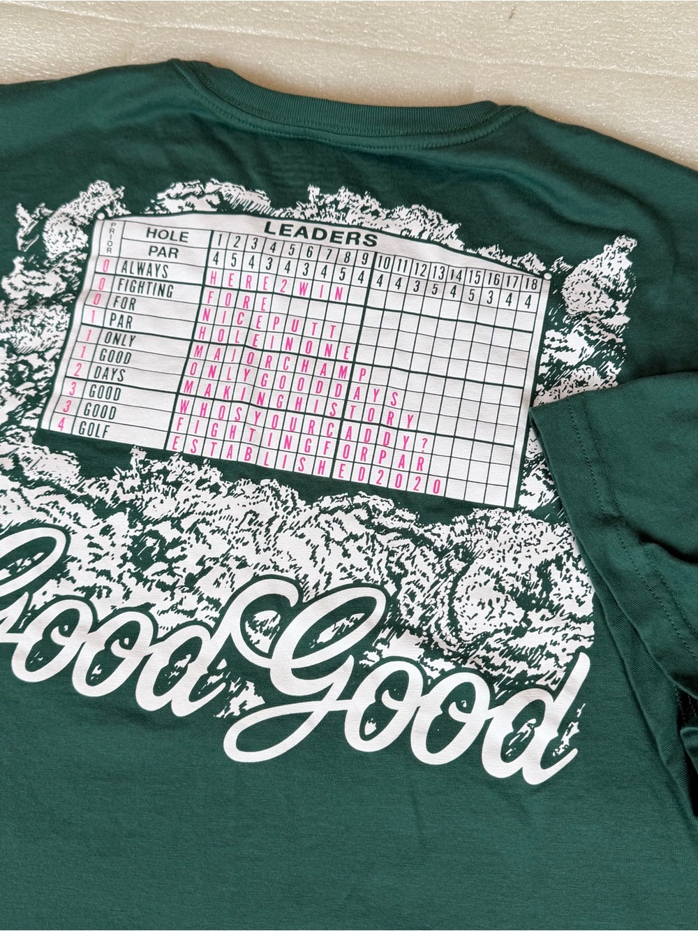 Good Good Golf Men’s XL Leaderboard Green Short Sleeve T-Shirt
